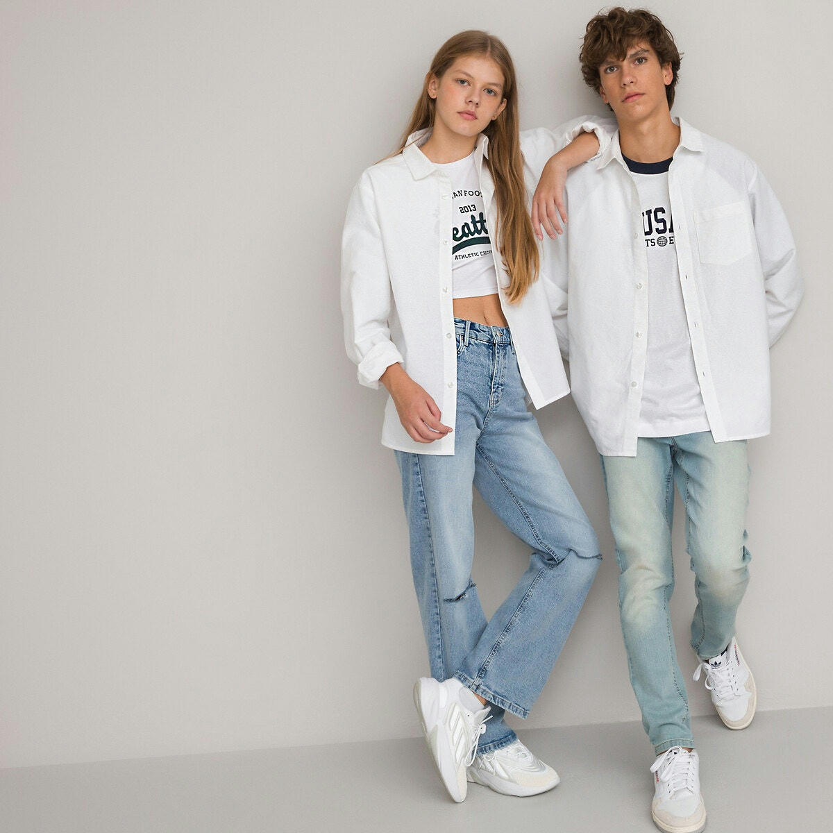 Chemise oversize manches longues unisexe
