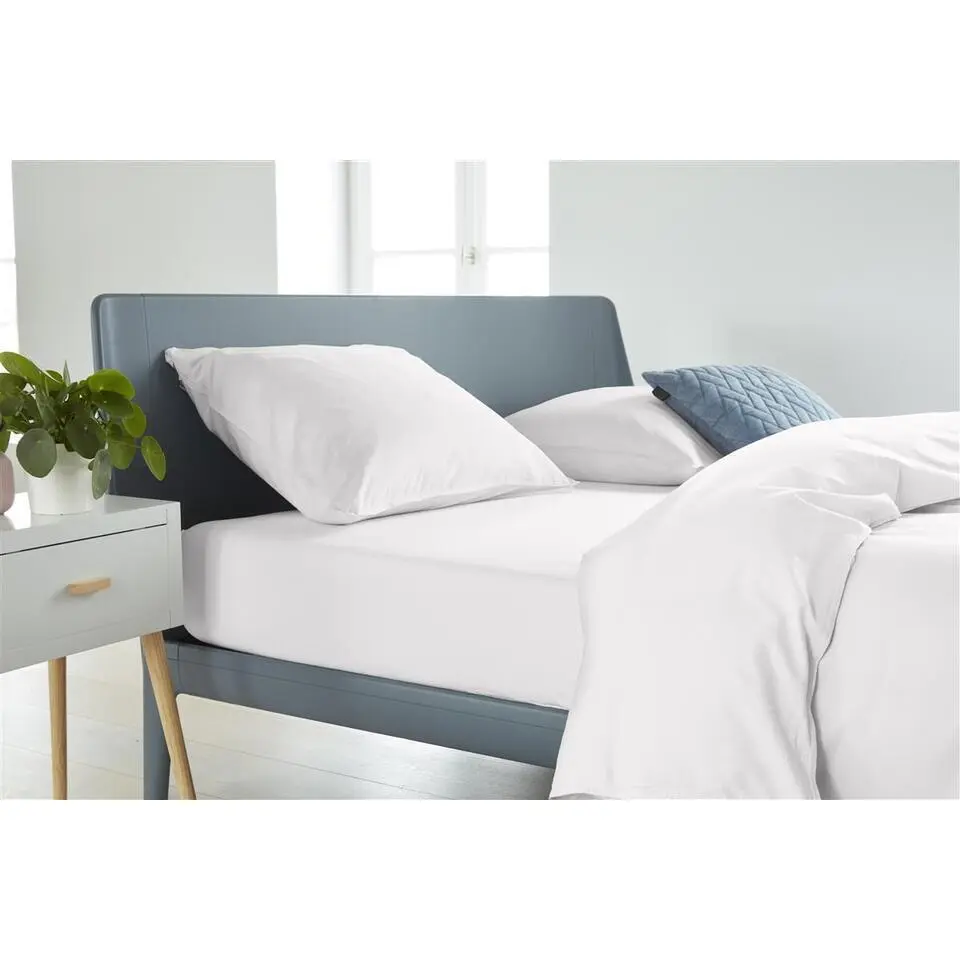 Ambiante Bamboo Cotton - Hoeslaken - 180x200 - Wit