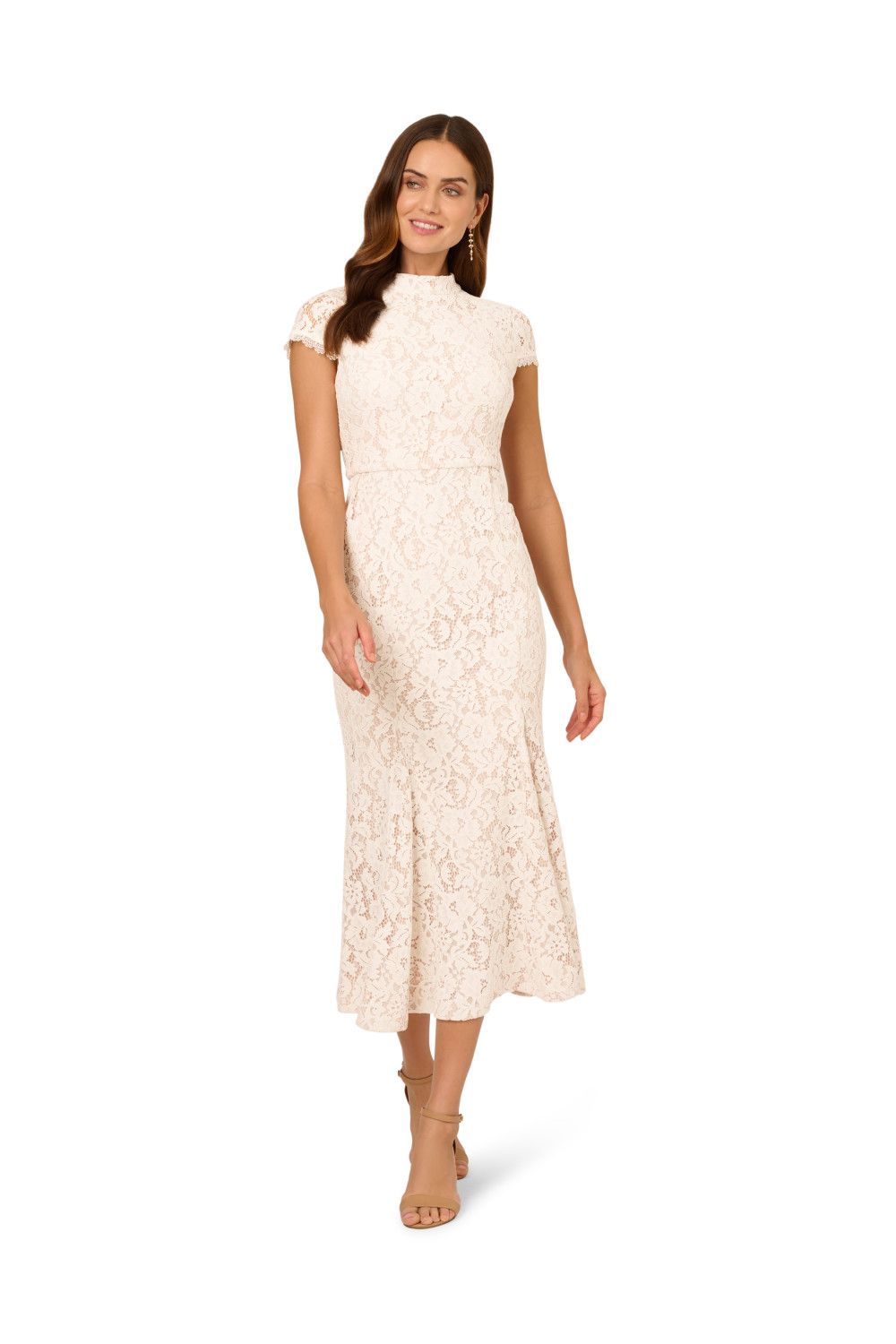 Adrianna Papell Ankle Length Lace Dress