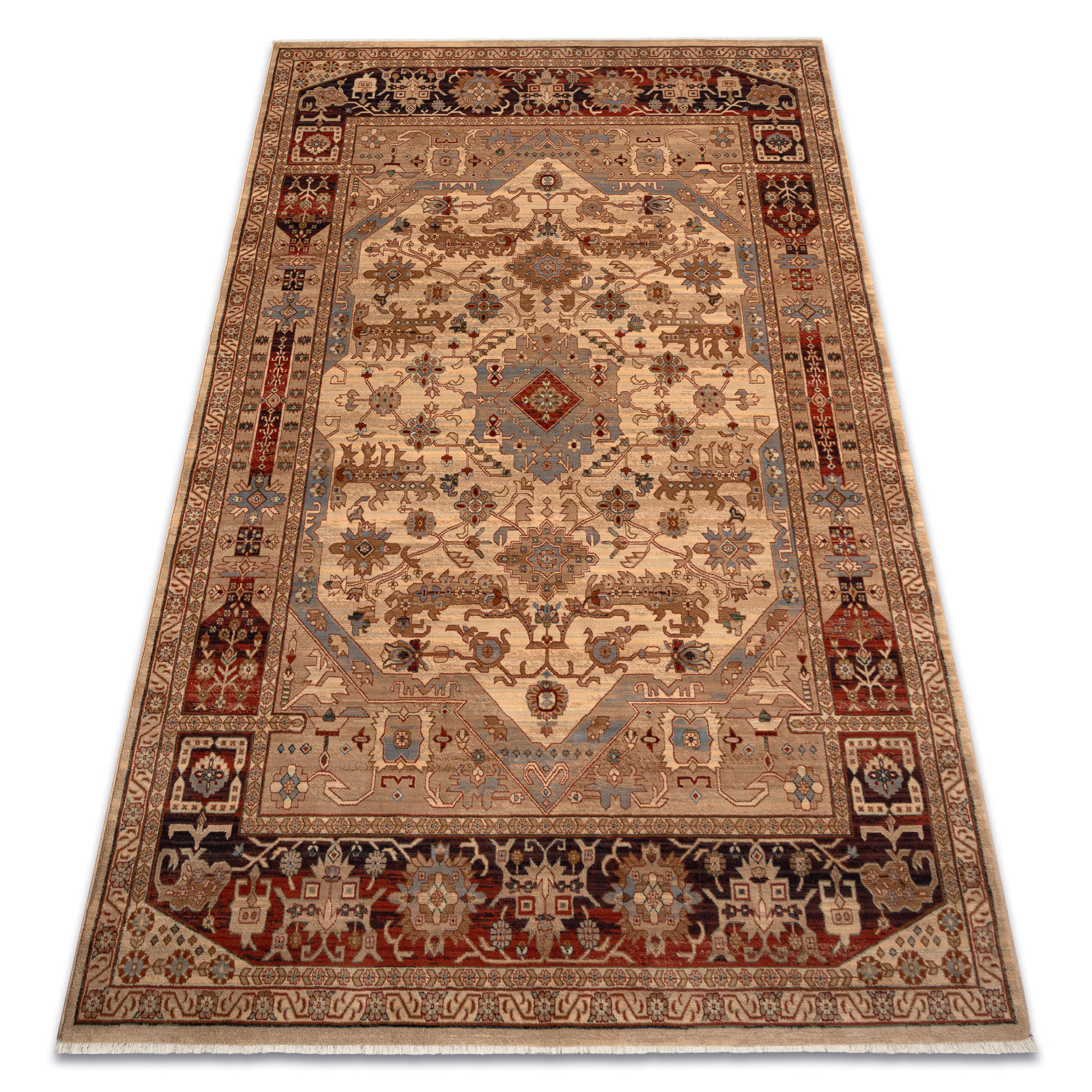 Dywan wełniany KESHAN Frędzle, Ornament, orientalny 80x145 cm
