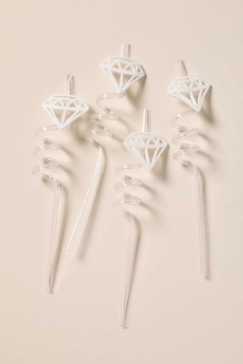 Diamond Curly Straw Set