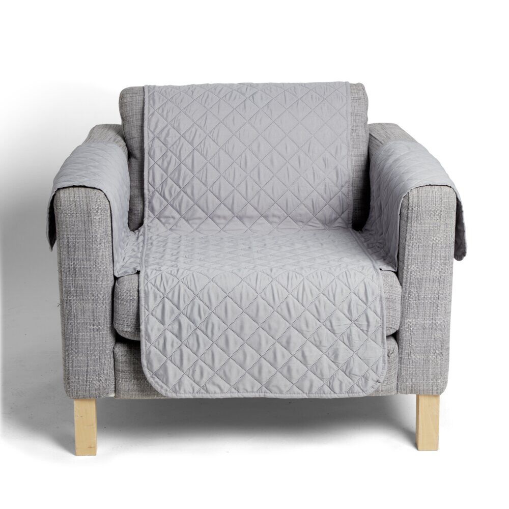 Protège fauteuil L165xH179cm molleton gris foncé