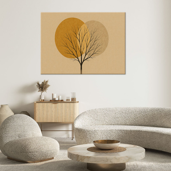 Feeby Obraz, Japandi Drzewo Abstrakcja 60x40