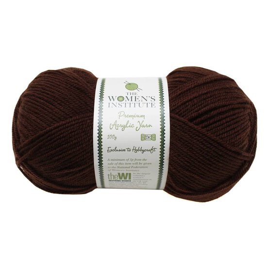 Women’s Institute Brown Premium Acrylic Yarn 100g