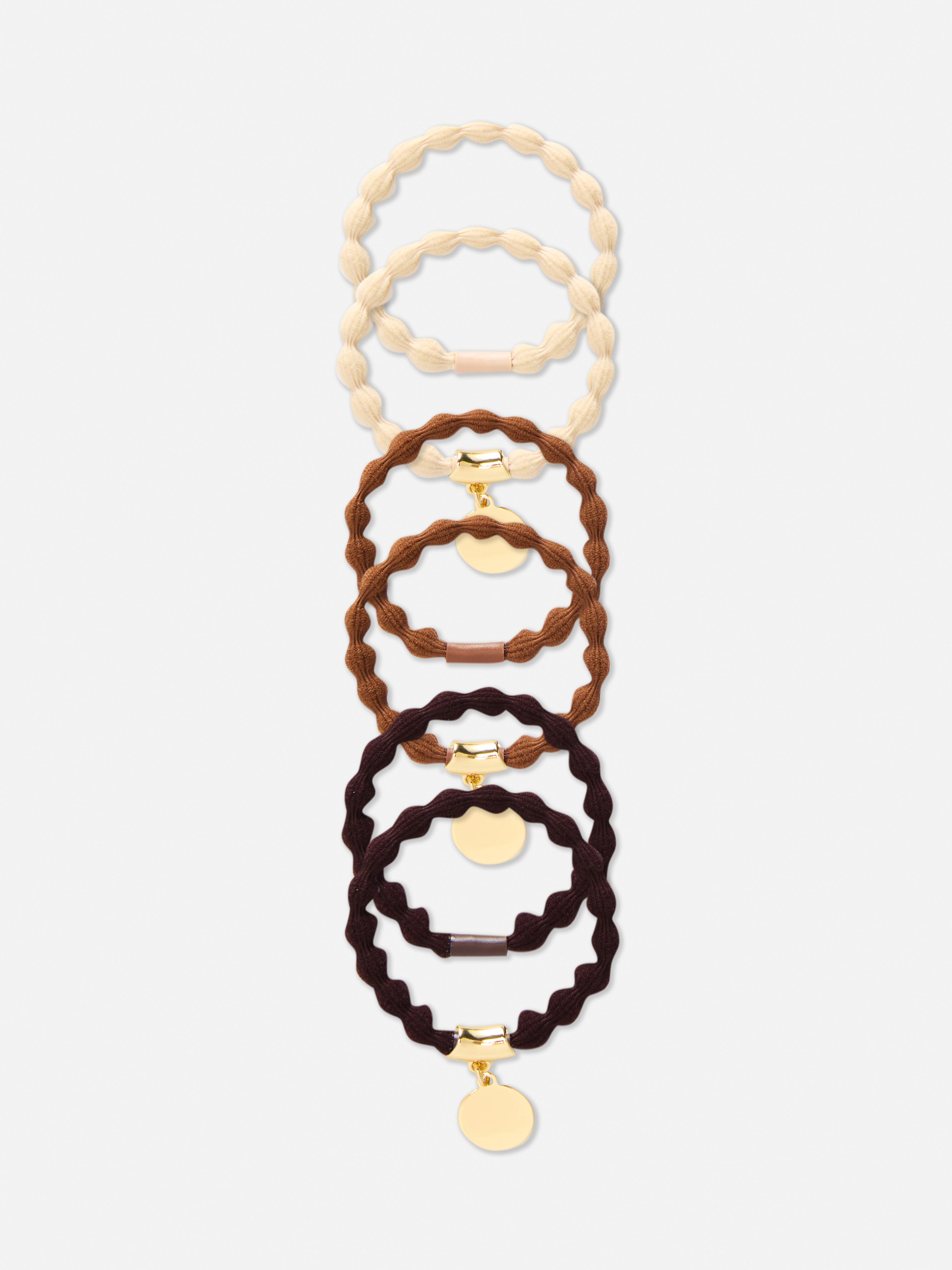 6pk Paula Echevarría Ribbed Hair Ties