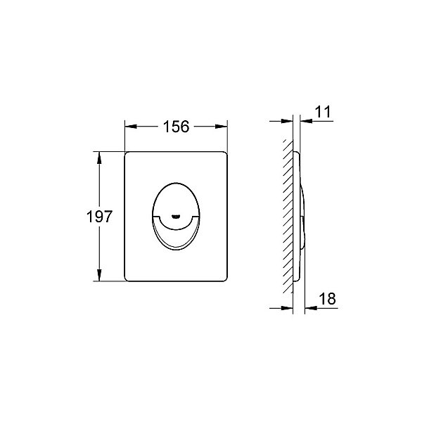 GROHE Start Plaque de commande Chromé 38964000