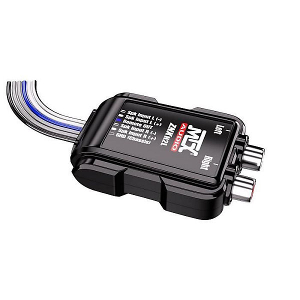 Adaptateur MTX Audio ZNXH2L HP vers RCA 8V avec sortie Remote compact noir