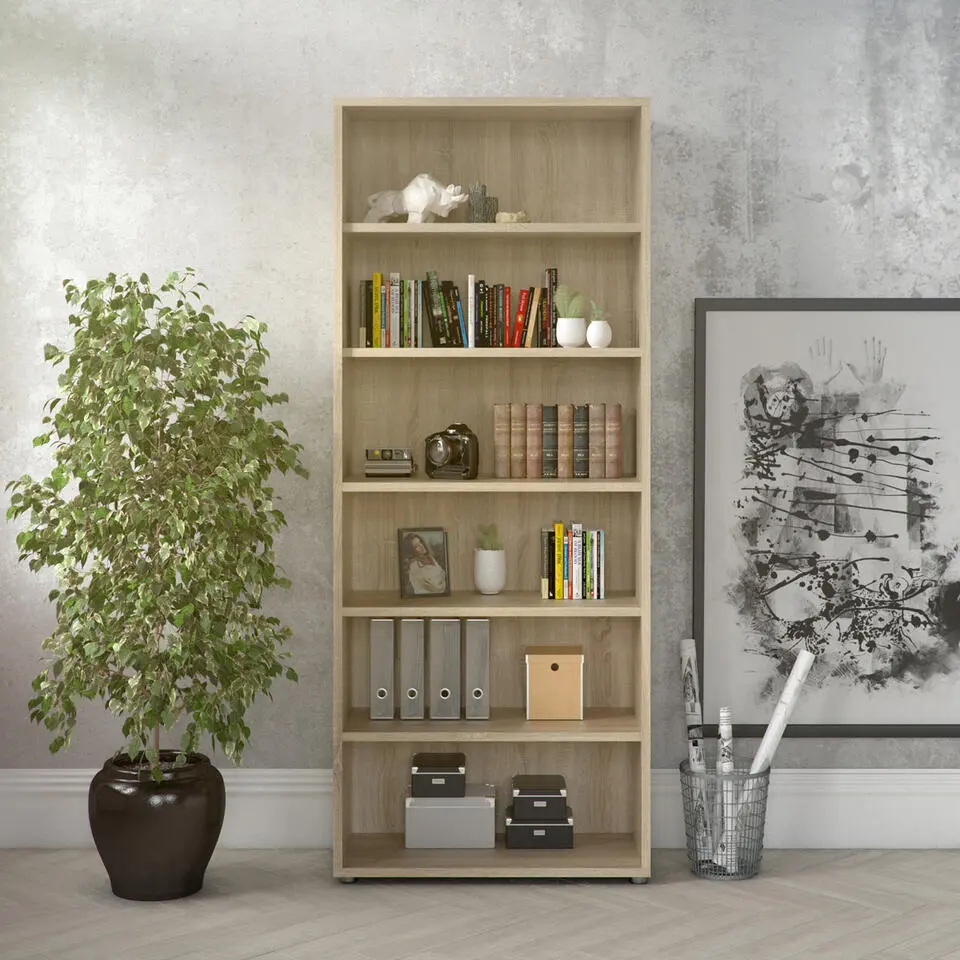 Boekenkast Naturel - 90x40x220cm - Prima