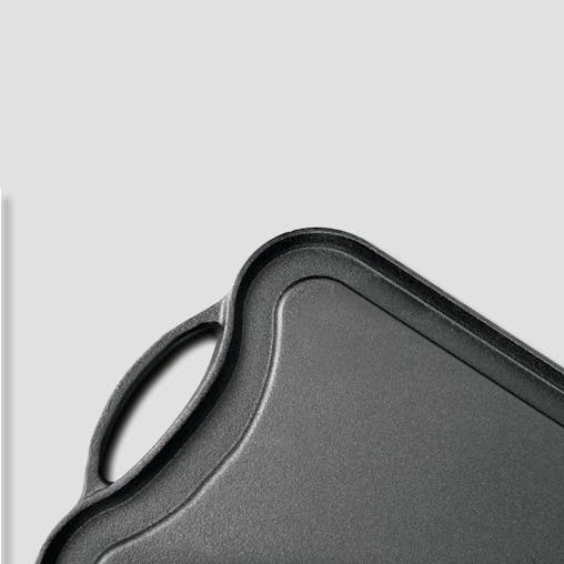 SOGA 2X 50.8cm Cast Iron Ridged Griddle Hot Plate Grill Pan BBQ Stovetop
