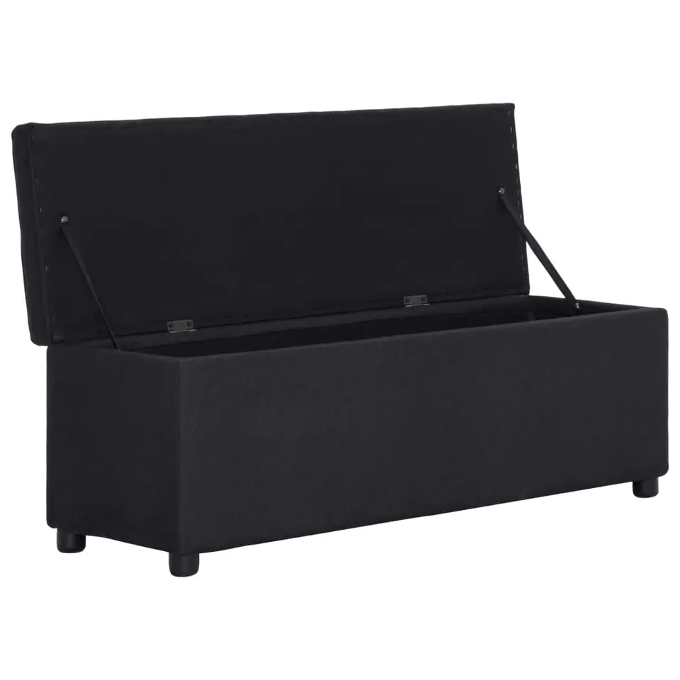 vidaXL - Bank - Zwart - Stof