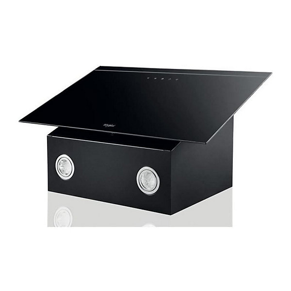 Hotte décorative inclinée 60cm 650m3/h noir Whirlpool AKR62FLTK