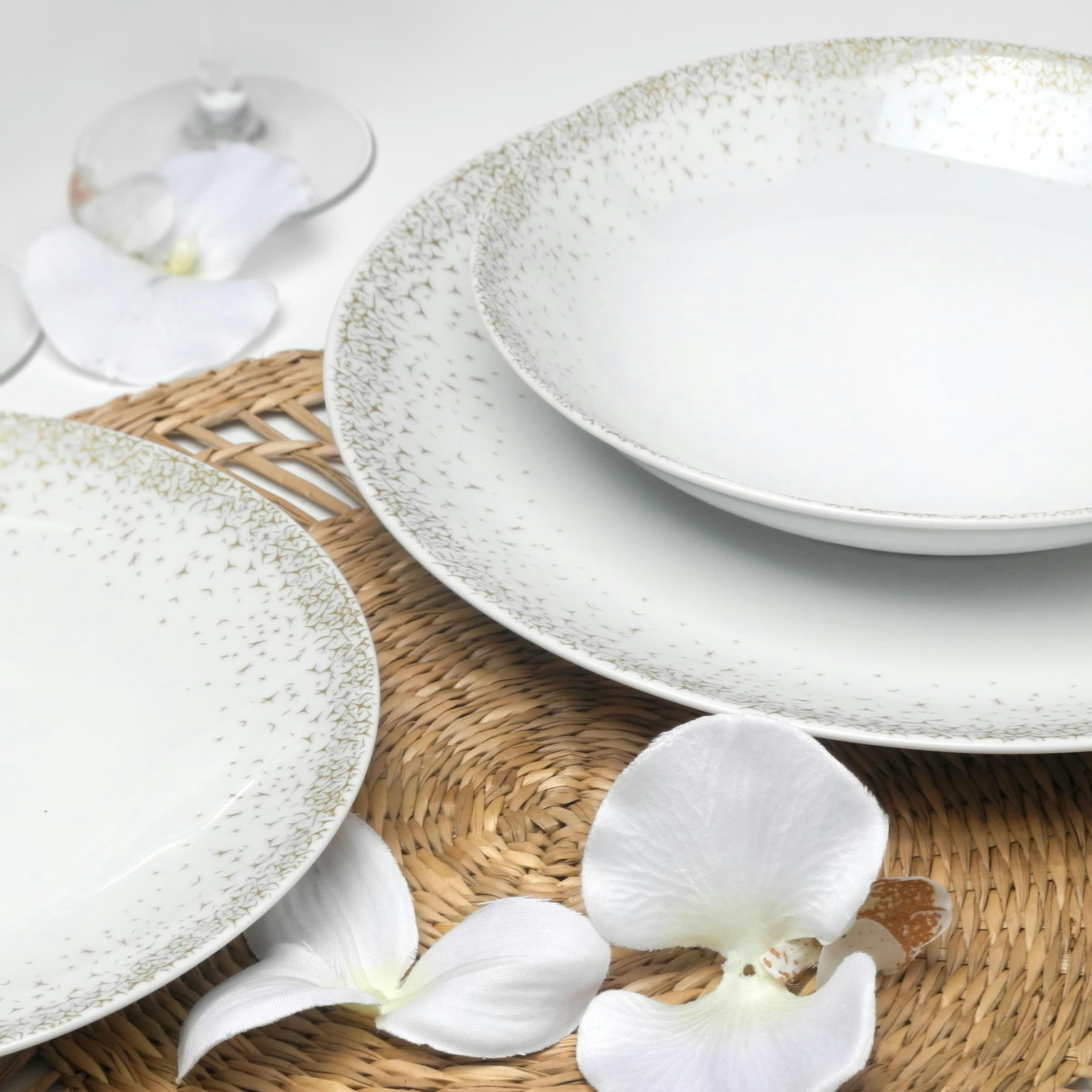 BYBLOS - Assiette dessert en Porcelaine blanche Blanc