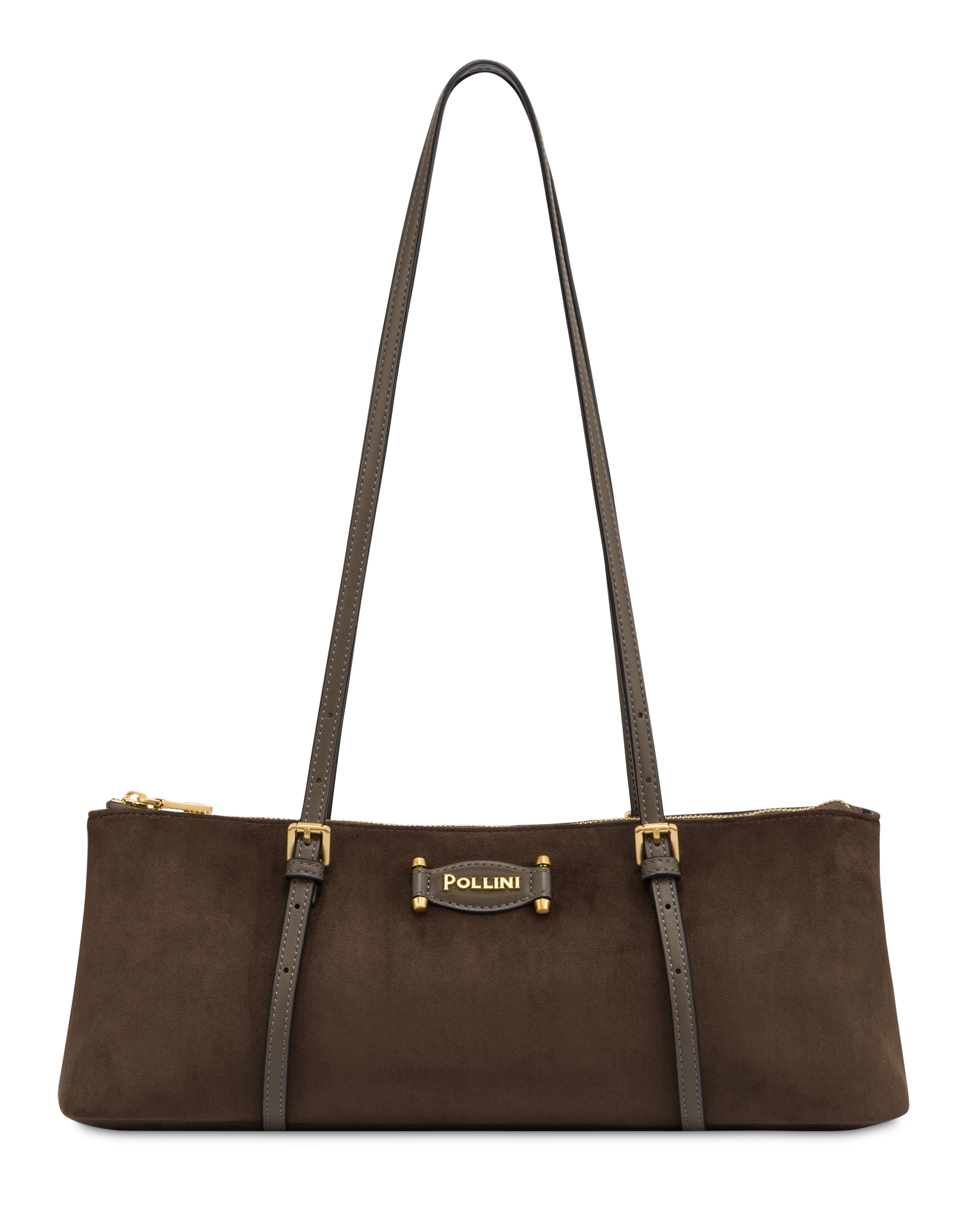 Borsa A Spalla Wrap In Fabric Suede E Plain Pu Militare/militare