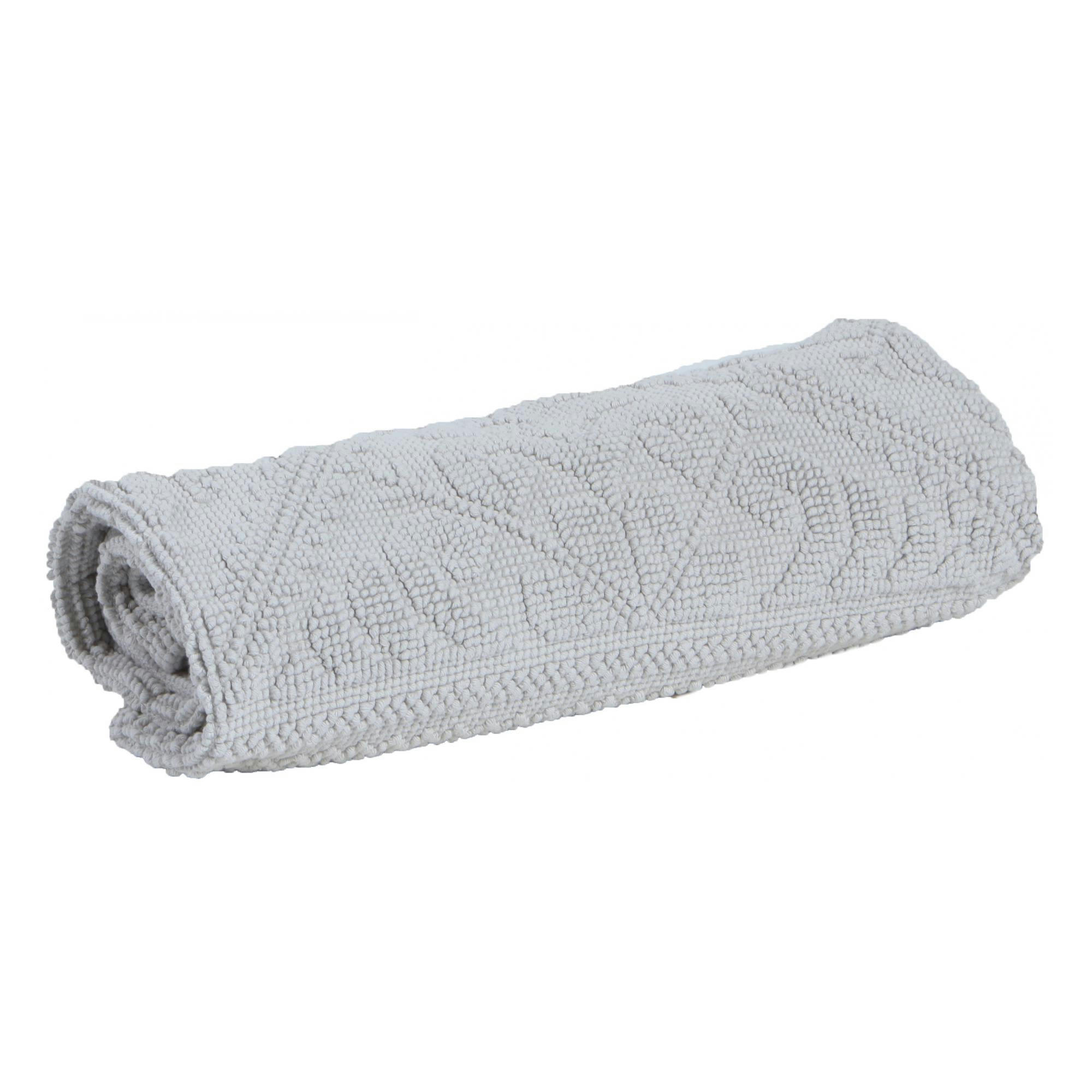 ENZO - Tapis de Bain  en coton craie 54 x 64
