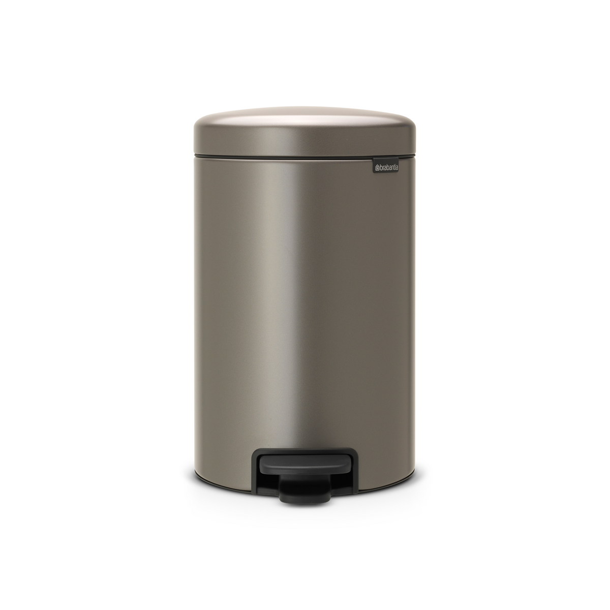 Brabantia NewIcon Pedaalemmer, 12 liter, kunststof binnenemmer - Platinum