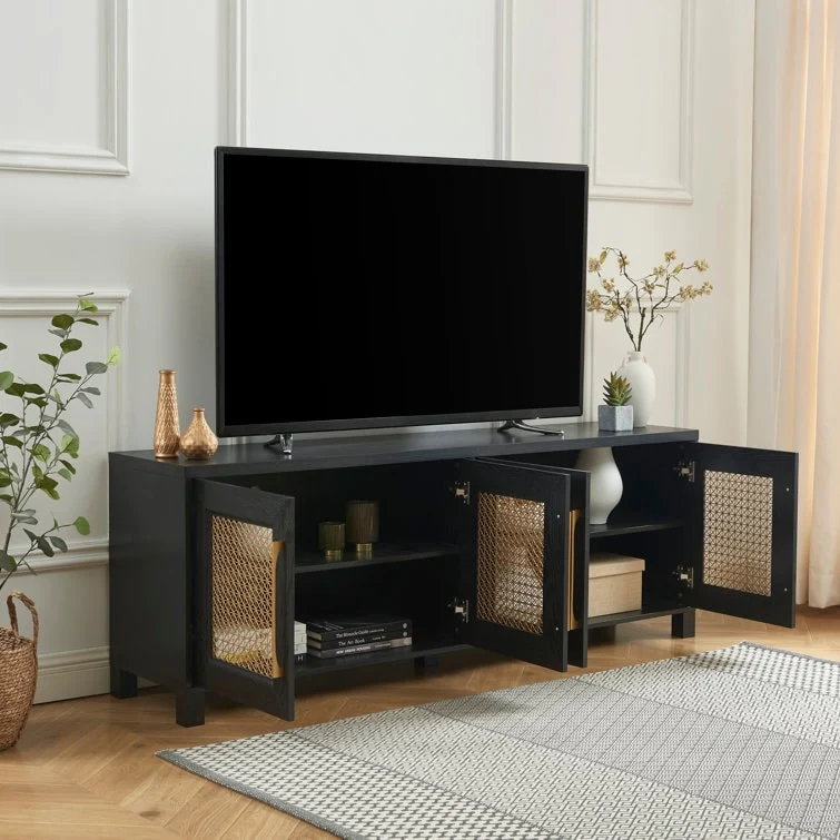 69.5'' Wood TV Stand Media Console Entertainment Center
