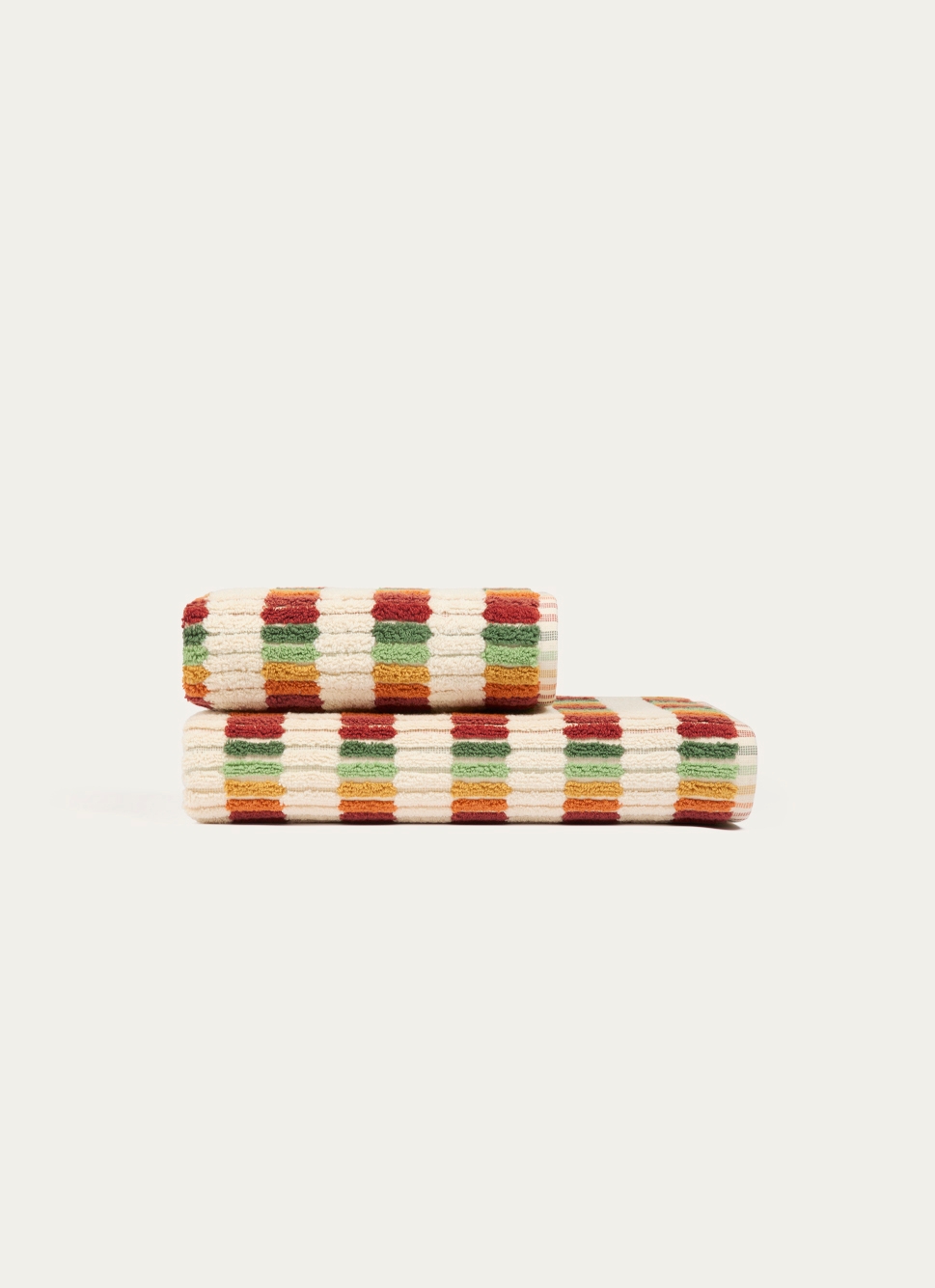 DRAP DE DOUCHE à RAYURES FANTAISIES MULTICOLORE