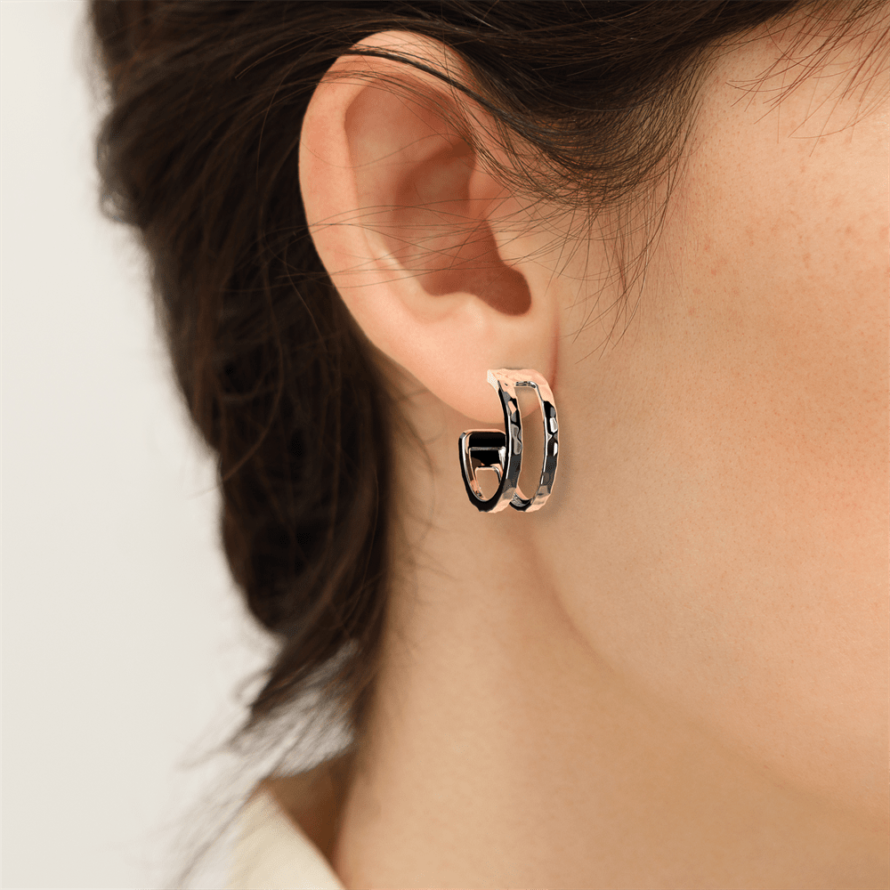Boucles d'oreilles Pure Martelée