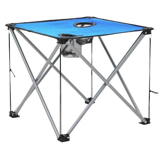 NNEVL Camping Table and Chair Set 3 Pieces Blue