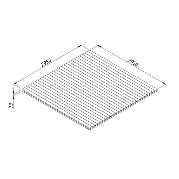 Fußboden für Pavillon »Palmako Connect«, B x T: 295 x 295 cm, tauchgrundiert