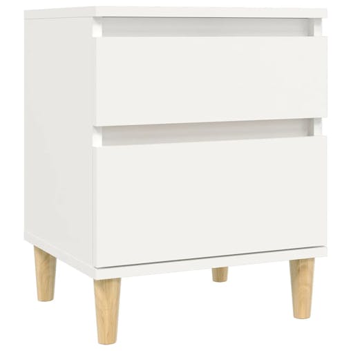 NNEVL Bedside Cabinet White 40x35x50 cm