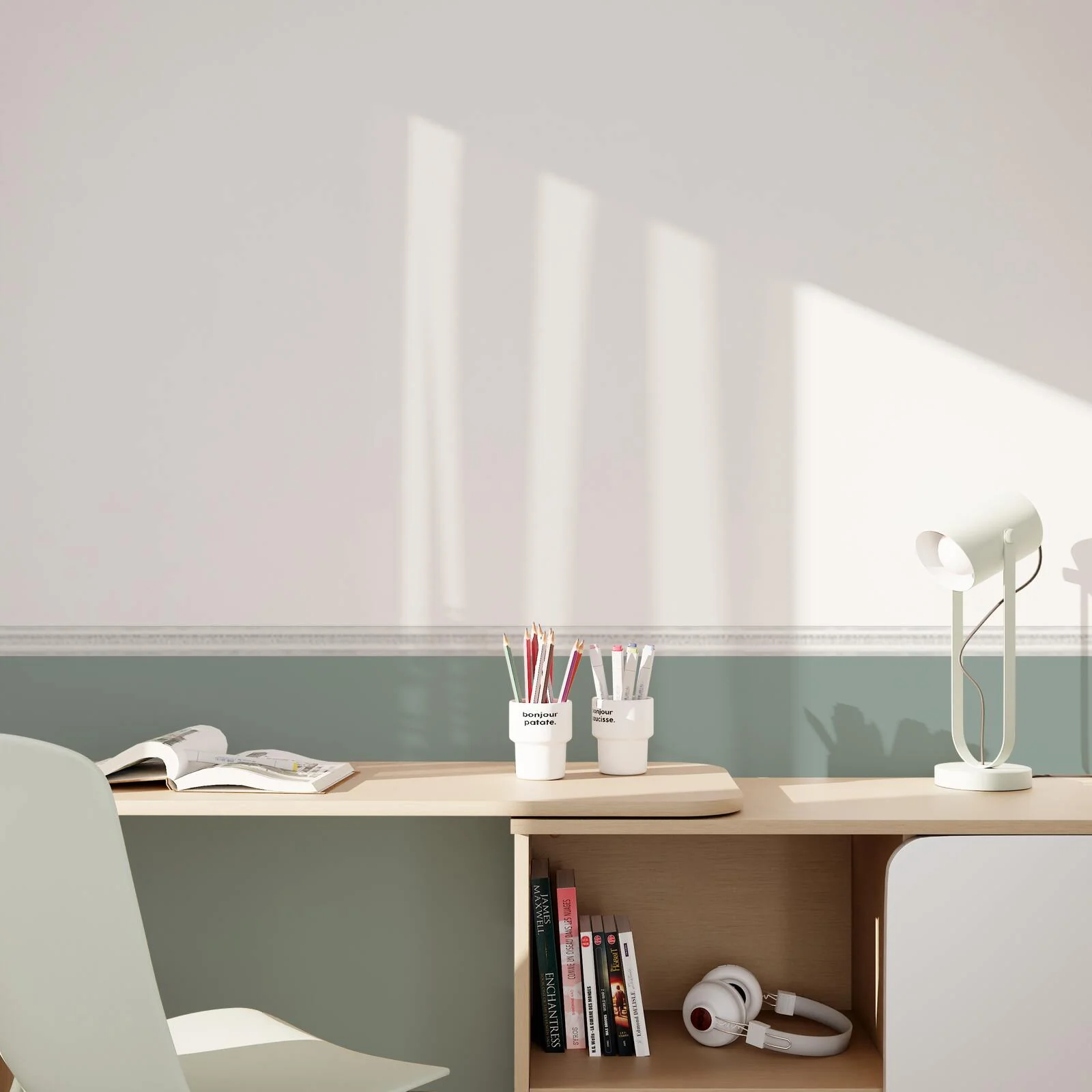 Galon vinyle SORIA coloris blanc