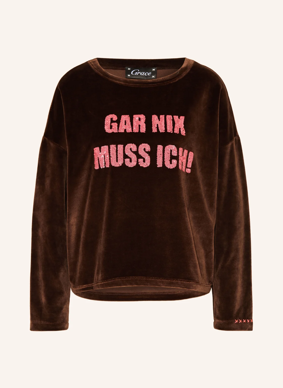 Grace Longsleeve GAR NIX aus Nicki mit Pailletten