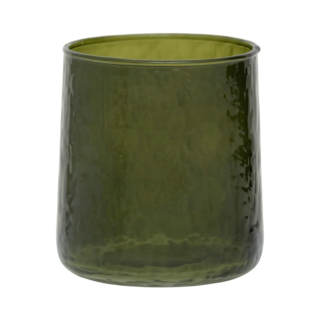 Urban Nature Culture glas hammered banana palm - Ø 8.5 * 9.5 cm