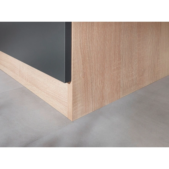 Pantry-Küche »Merle«, BxHxT: 100 x 200 x 200 cm, grau