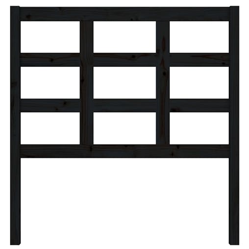 NNEVL Bed Headboard Black 95.5x4x100 cm Solid Wood Pine