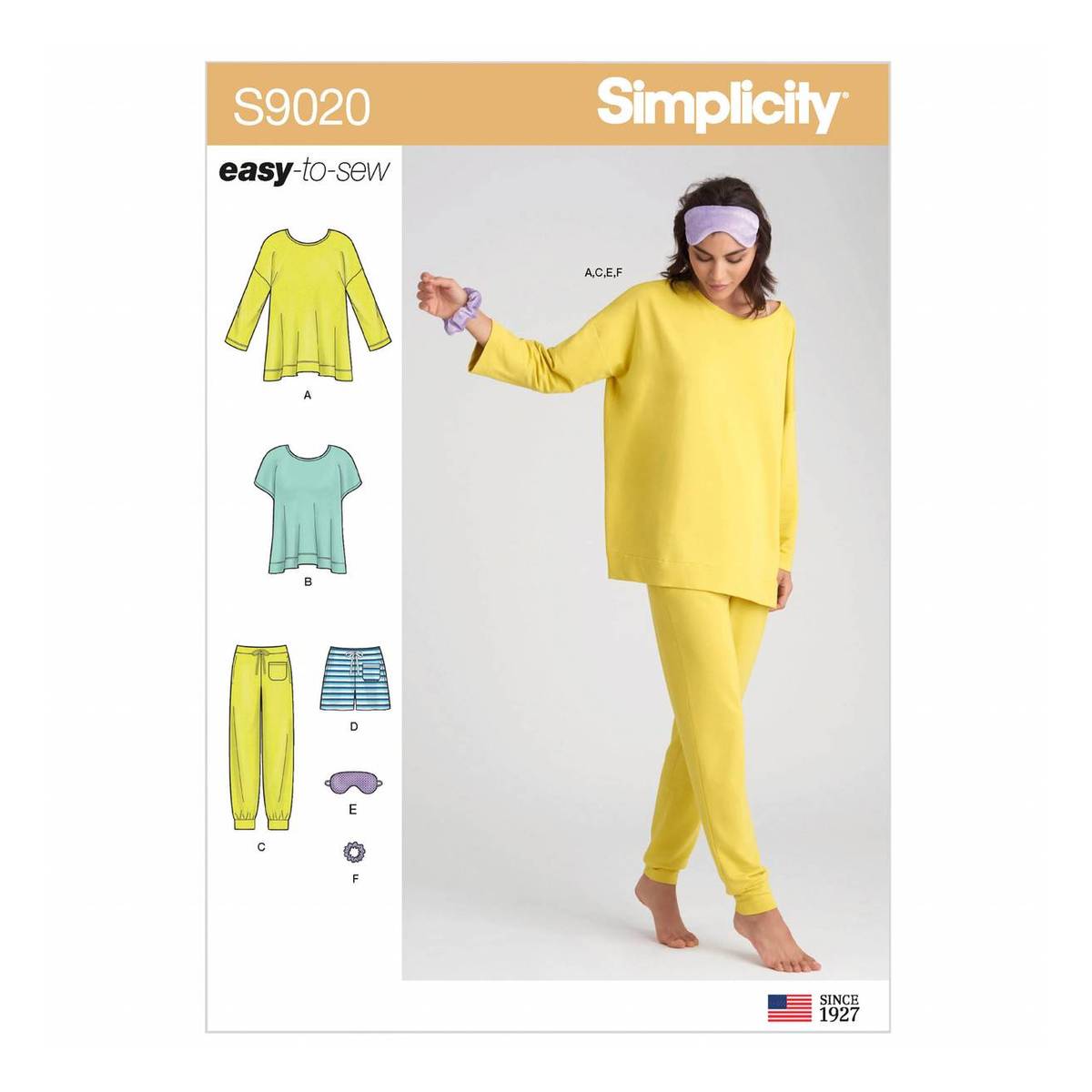 Simplicity Sleepwear Set Sewing Pattern S9020 (XXS-XXL)