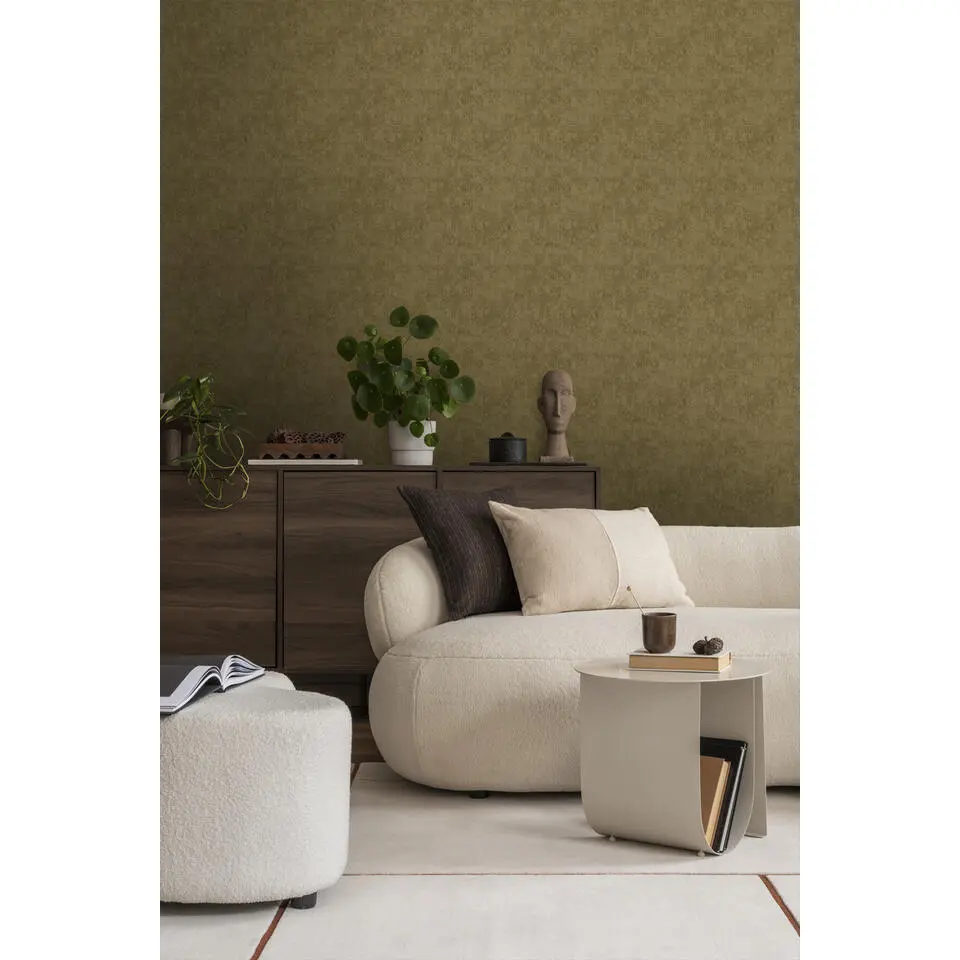 Sanders & Sanders behang linnenstructuur bruin - 53 cm x 10 m