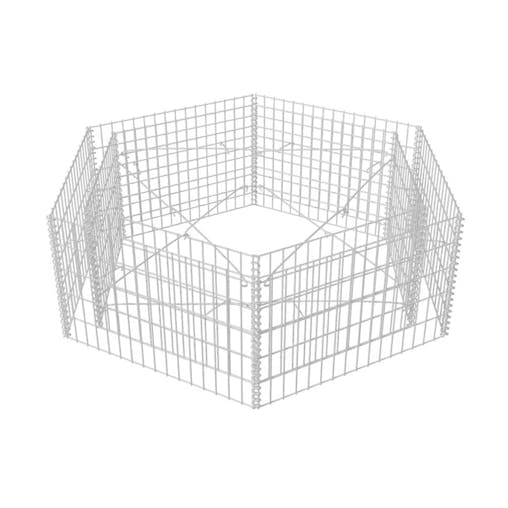 NNEVL Hexagonal Gabion Raised Bed 160x140x50 cm
