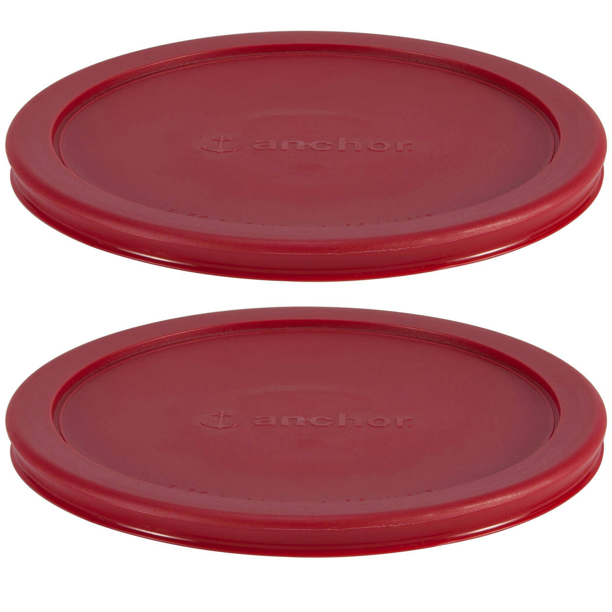 Anchor Hocking Plastic Lid Set, Red, 2-pc x 7-Cup