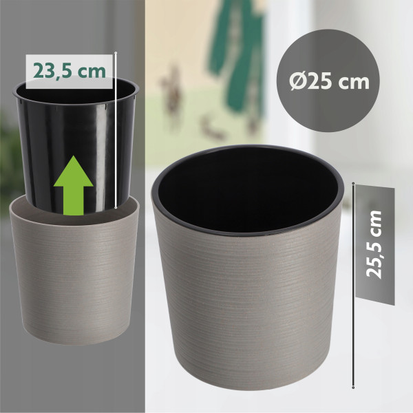 Doniczka Osłonka Donica Misa Na Kwiaty Kolory 25cm