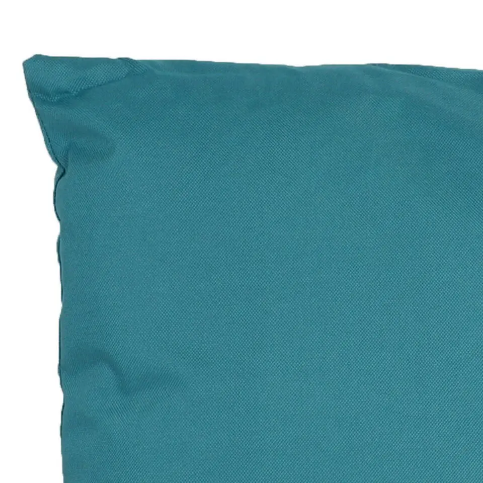 Anna's Collection Sierkussen buiten/tuin - petrol blauw - 60 x 60 cm