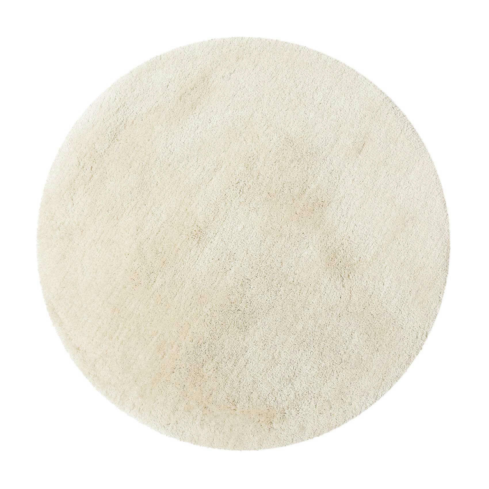 PORTO AZZURRO - Tapis de bain rond en microfibre antidérapant crème 90 D