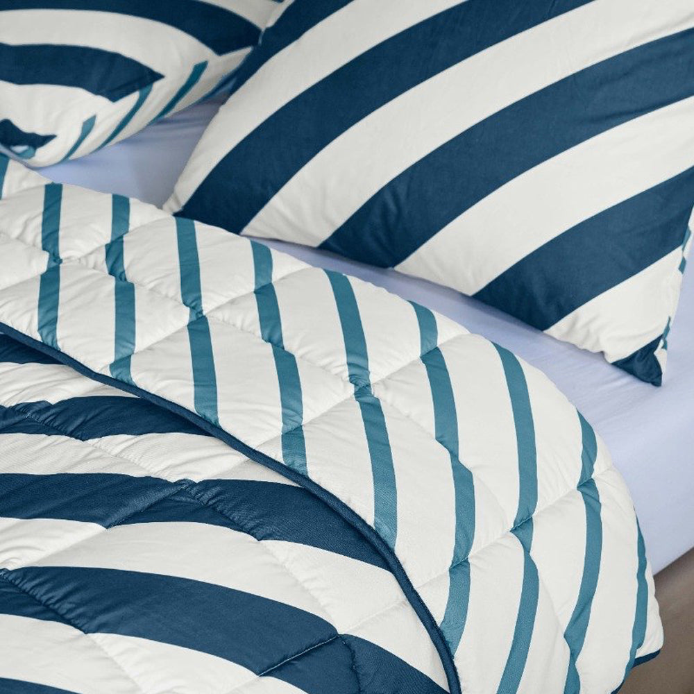 Ambiante Wasbaar Dekbed 140 x 200 cm - Mares Blue