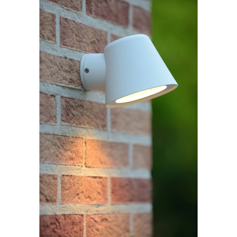Applique extérieure LED Dingo blanche dimmable GU10 5 W LUCIDE