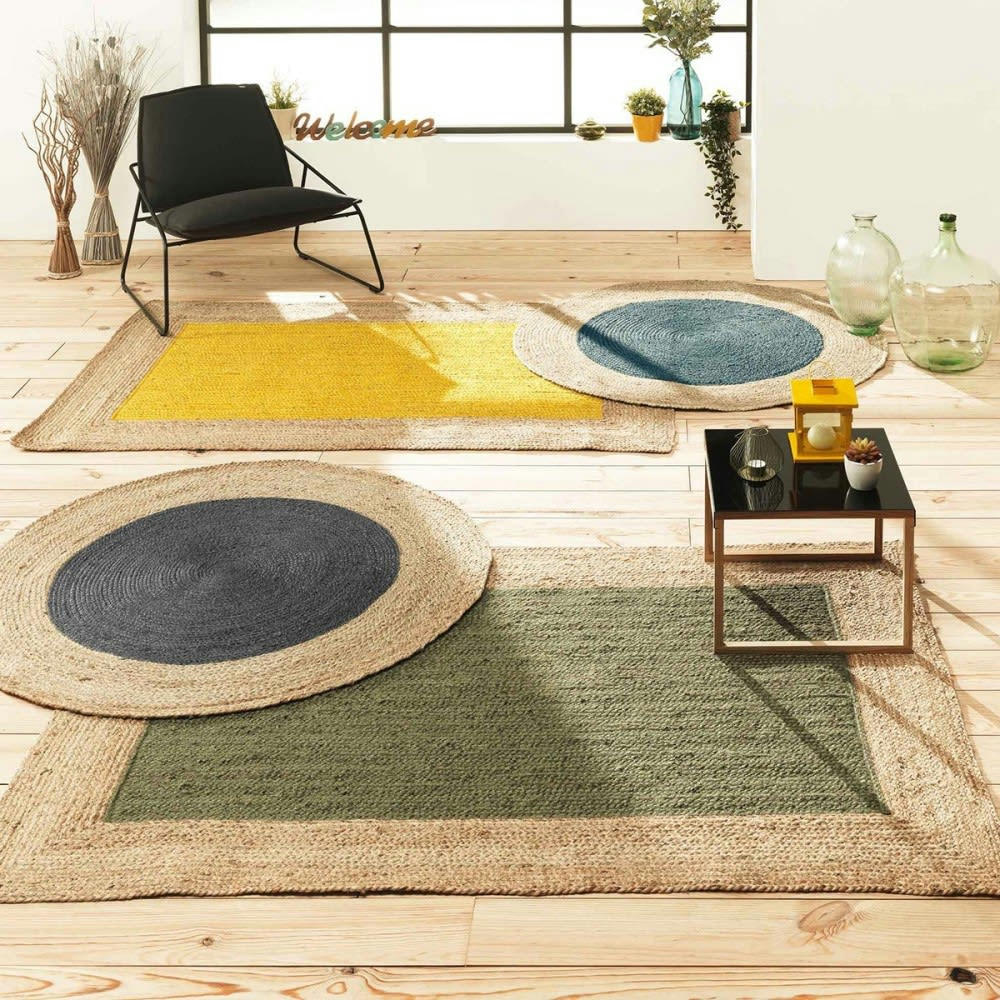 - Tapis jute Vert 120 X 120