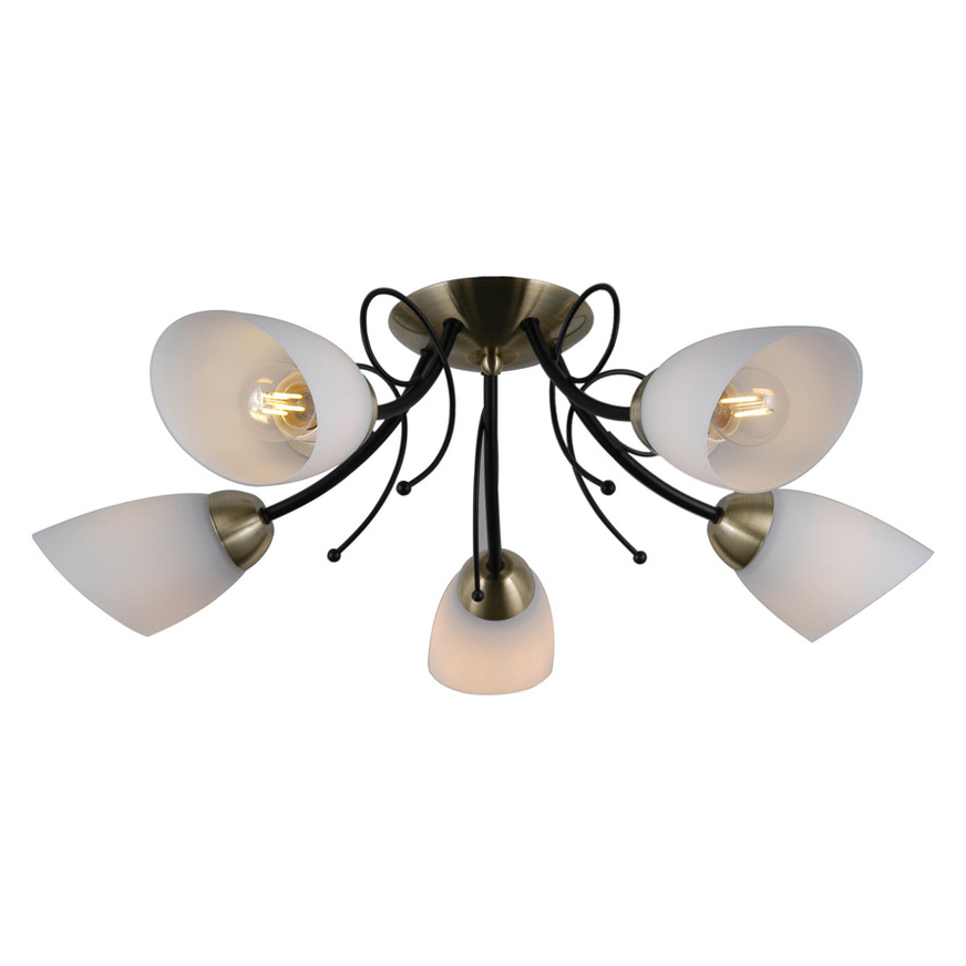 Lampa sufitowa Cristina 5-punktowa stalowa brązowa