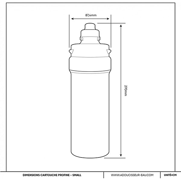 Filtre à Eau Profine Red Small - Cartouche De Filtration Anti Sédiments 5 Microns