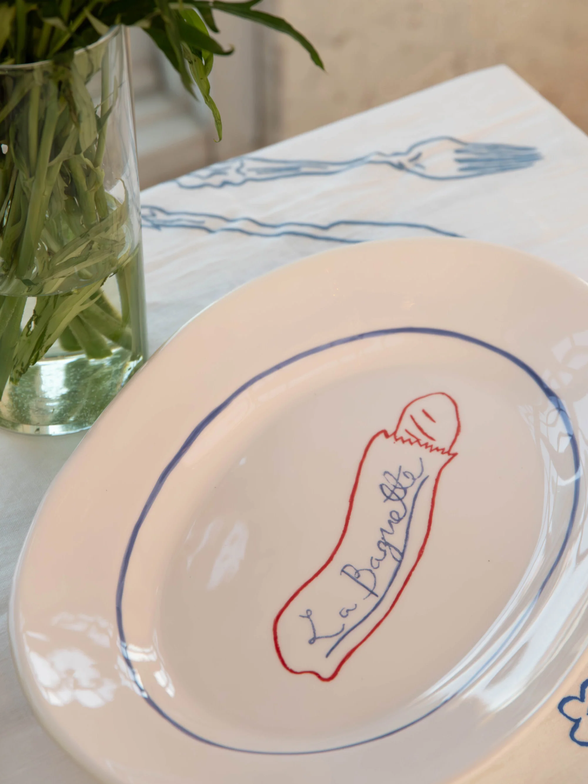 Handbemalte Servierplatte Picnic