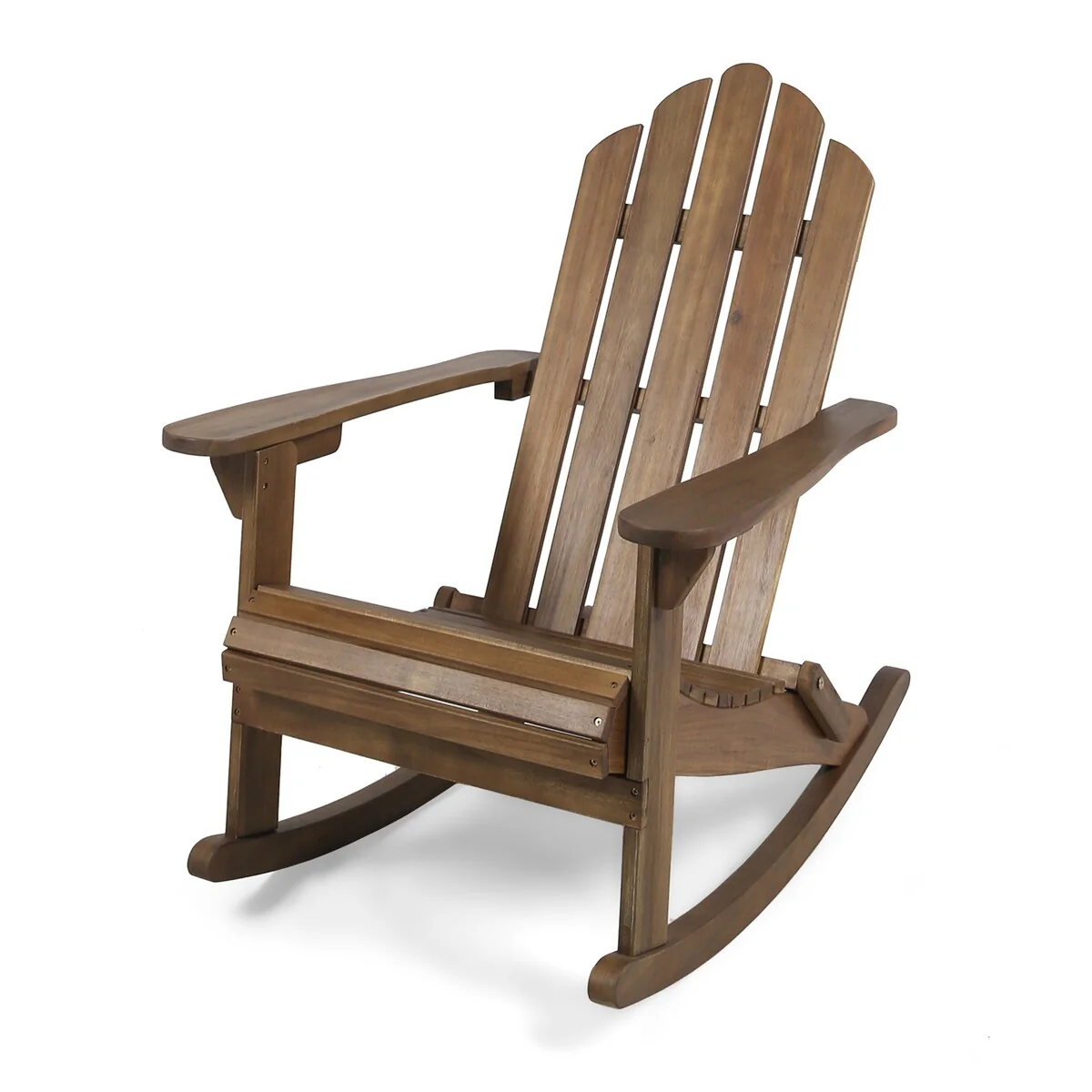 Outdoor Solid Wood Adirondack Rocking Chair
