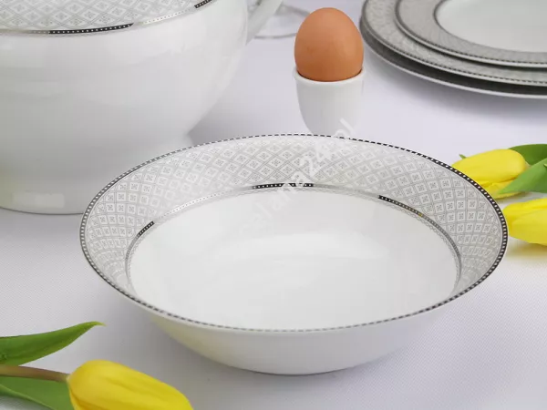 Serwis obiadowy na 6 osób (24 el.) Bogucice - Moza Platin 1132