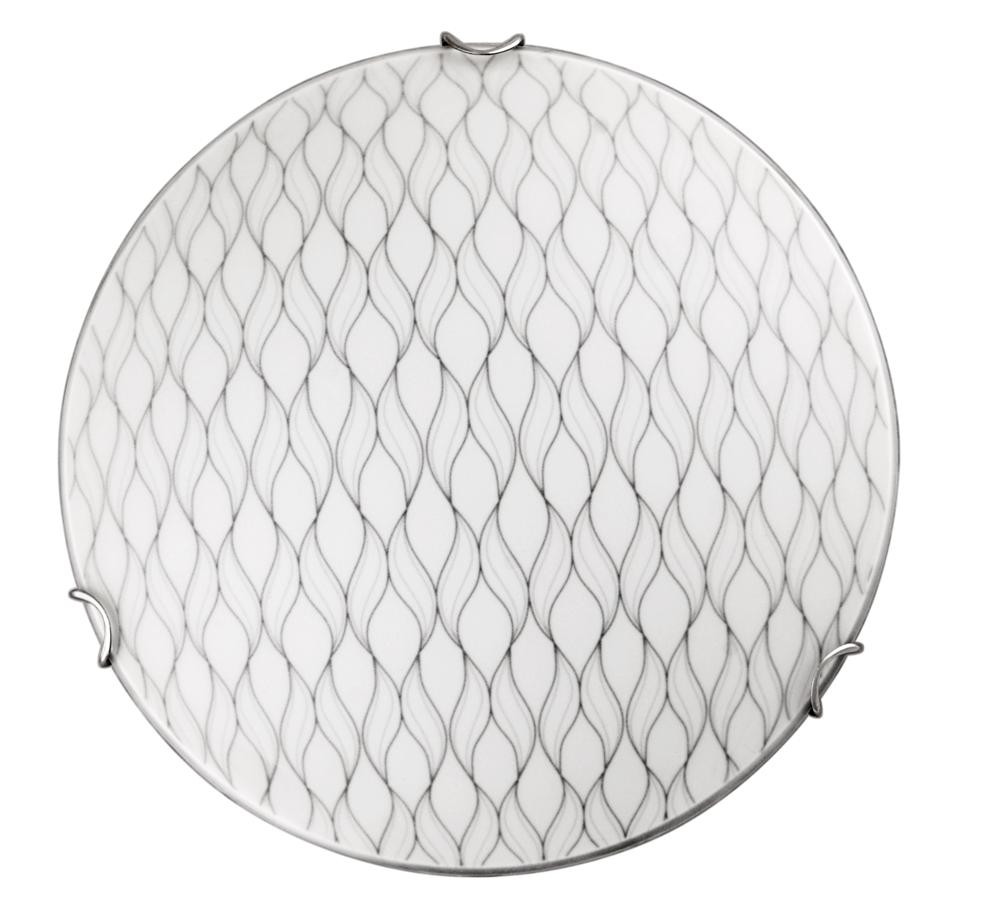 Plafonchromowany biały okrągły 30cm RIVER 1xE27x40W IP20 Candellux