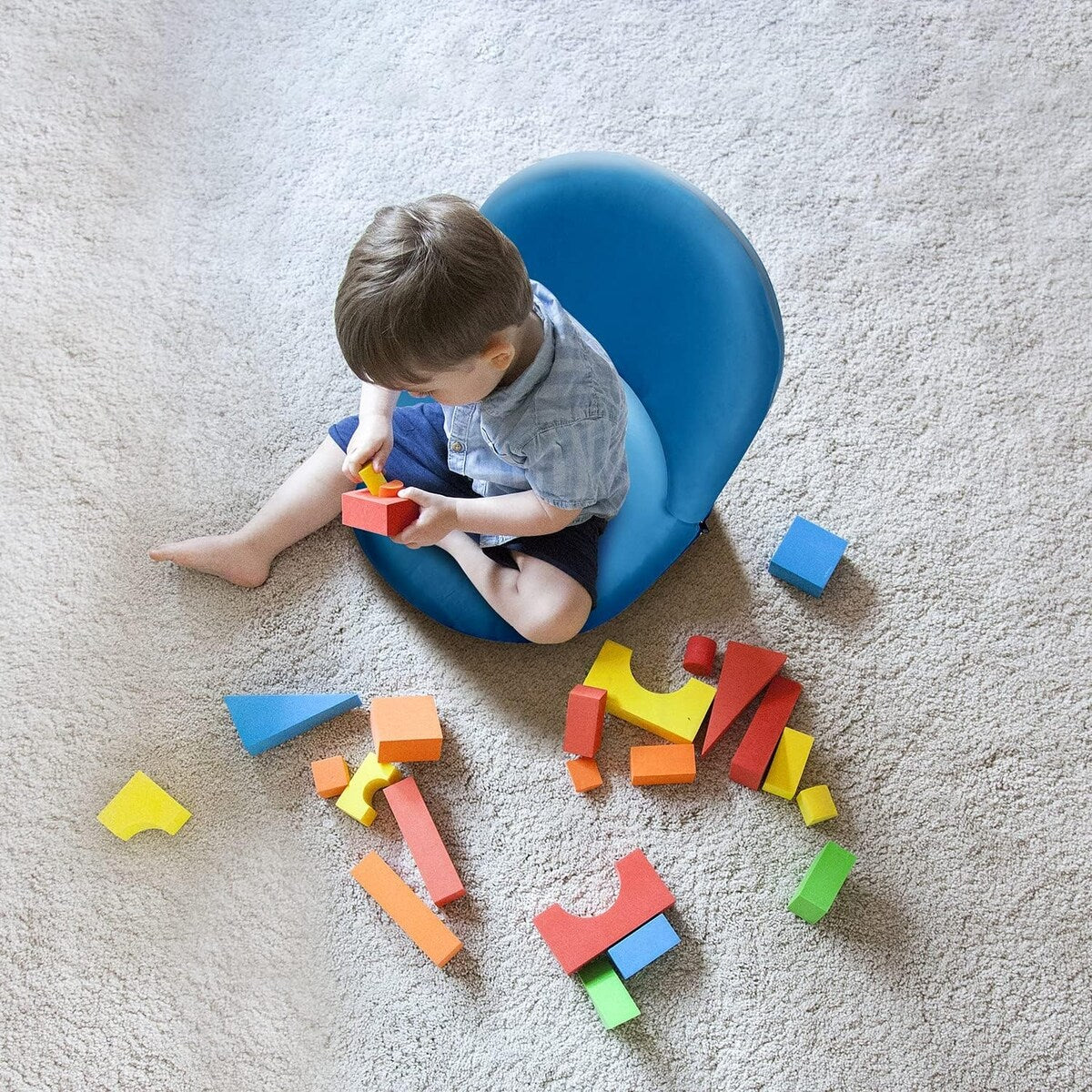 Floor Chair Adjustable Back Support Chair Foldable Meditation Seating Suede