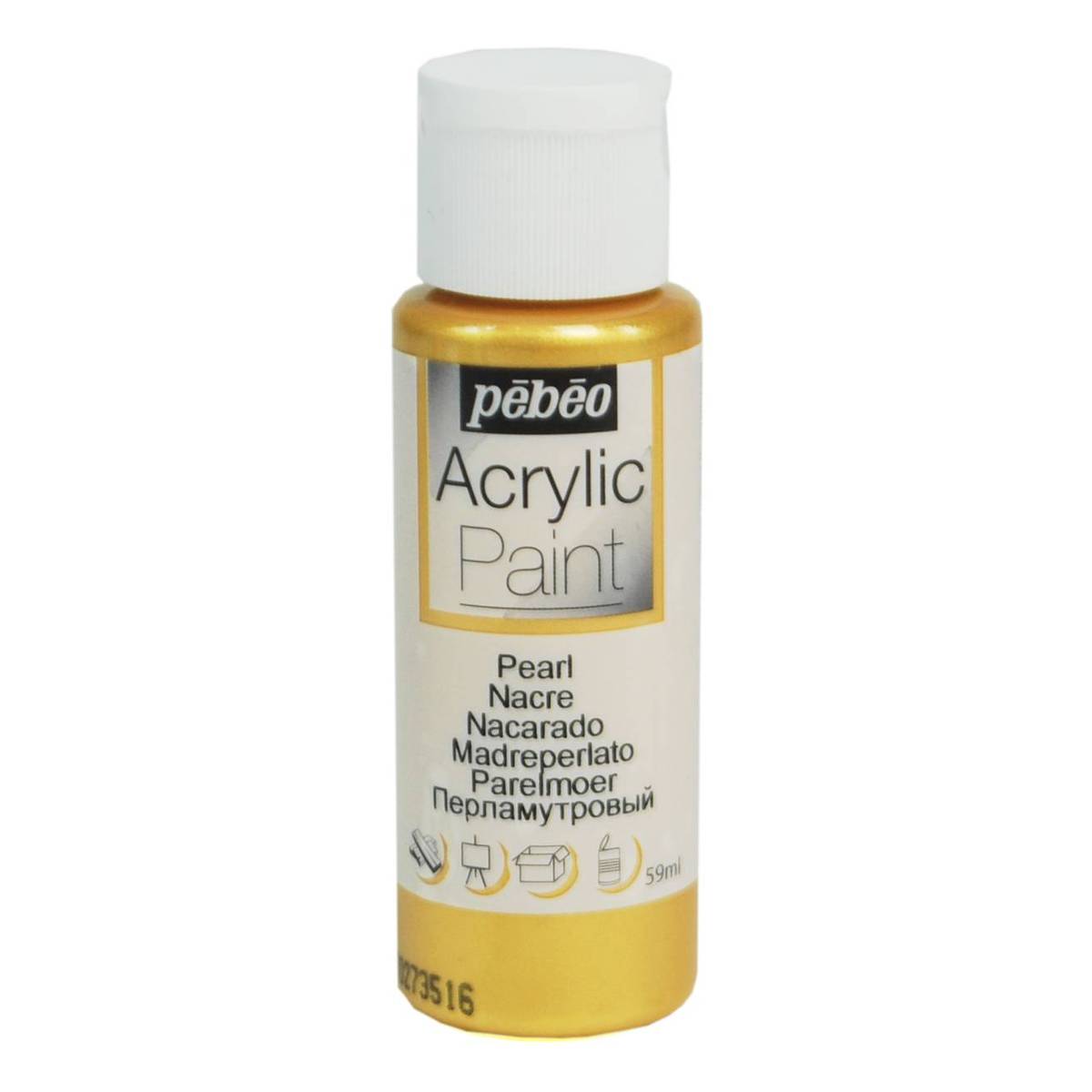 Pebeo Gold Pearl Acrylic Craft Paint 59ml