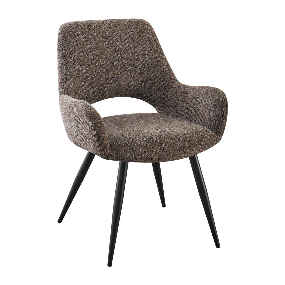 Cadeirão MONTERROSSO em tecido castanho