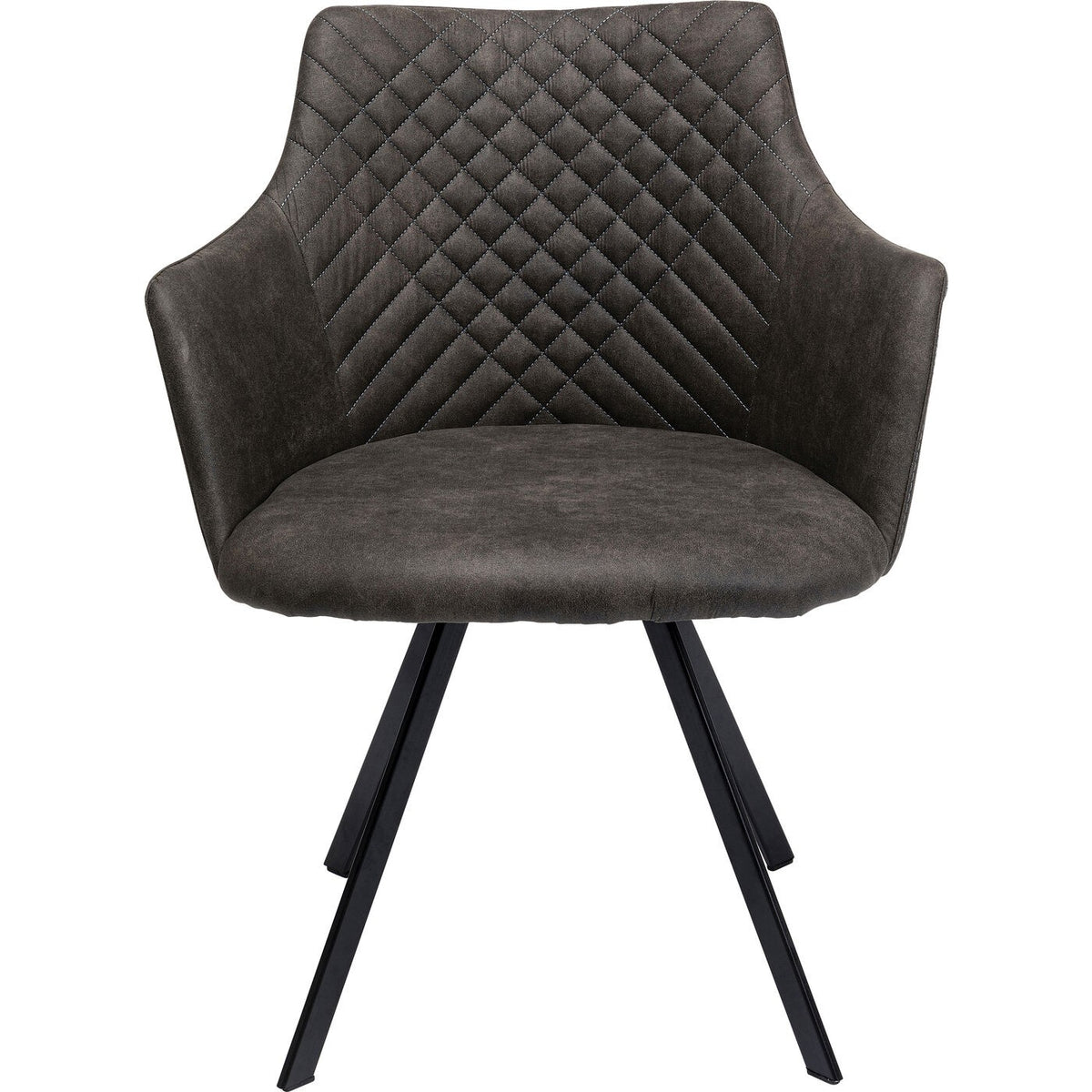 Kare Design Draaistoel met armleuningen Coco antraciet